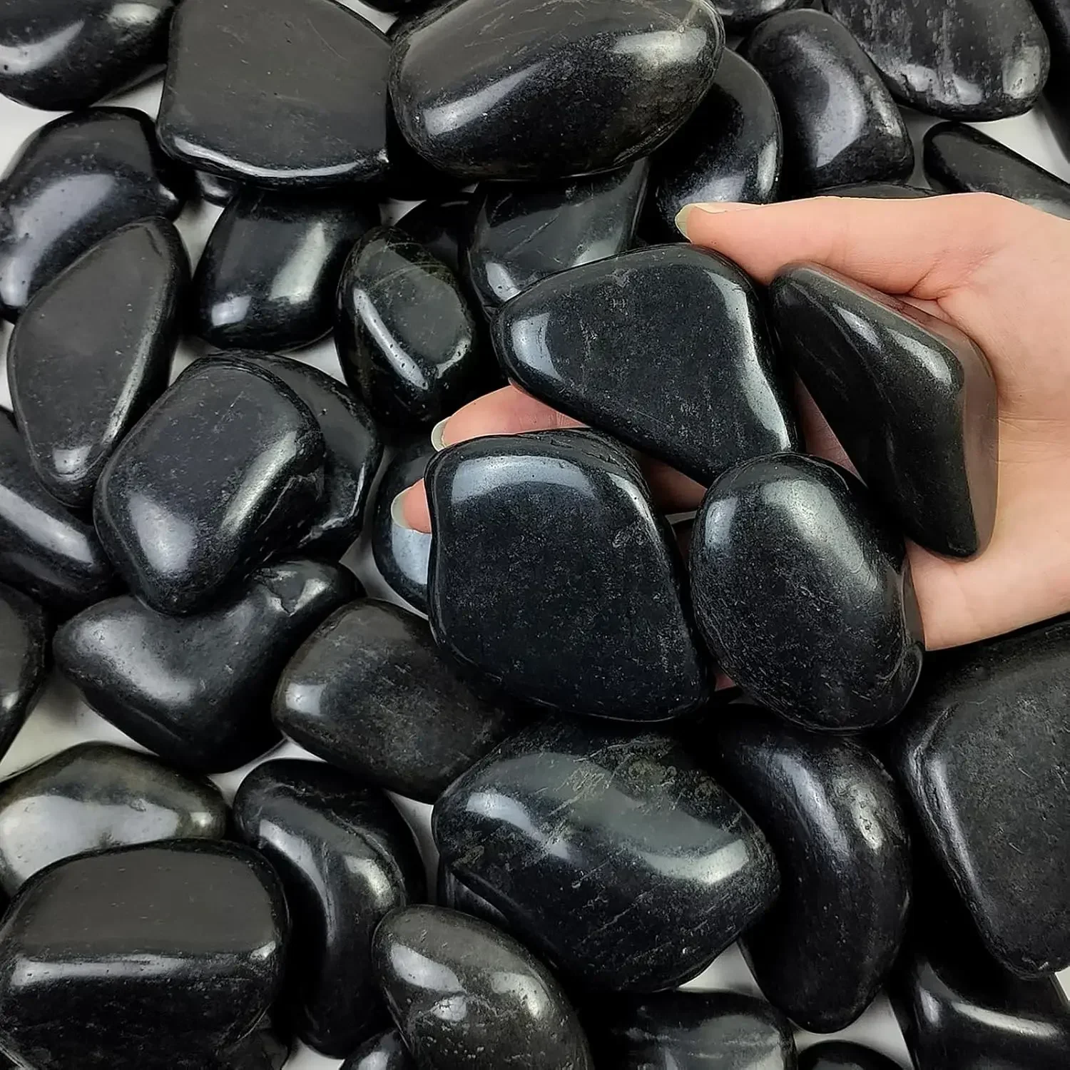 Aquarium Planted Aquarium - 40 lbs Black River Rocks for