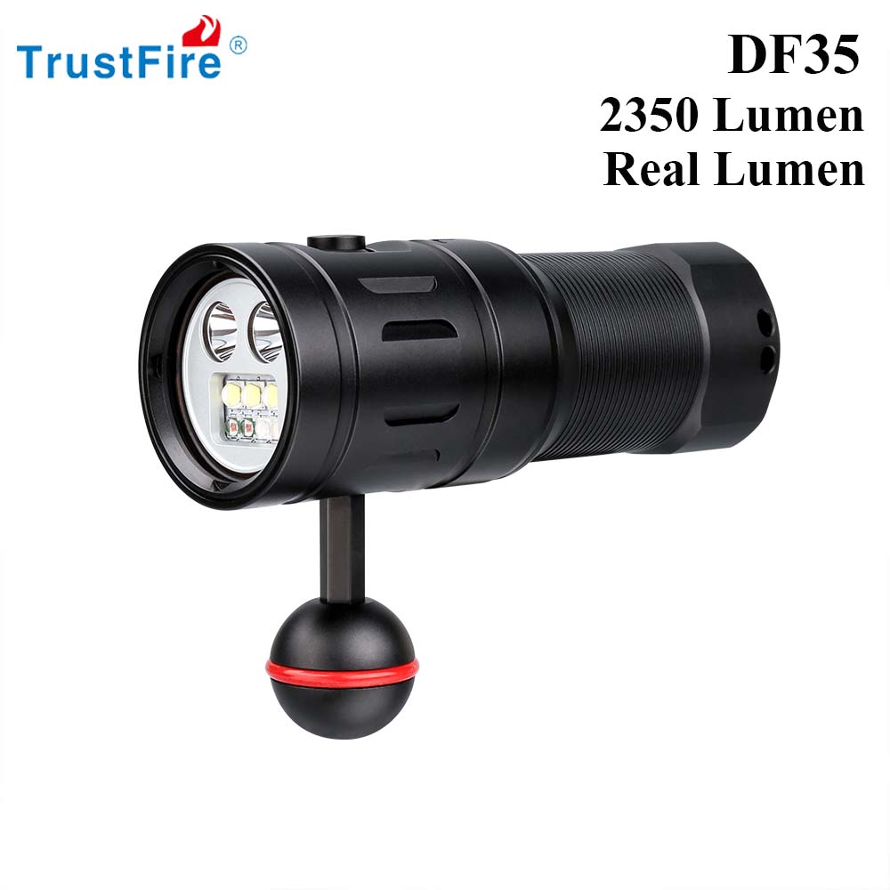 Ludwigia Super Red - Trustfire DF35 Diving Flashlight IPX8 LED