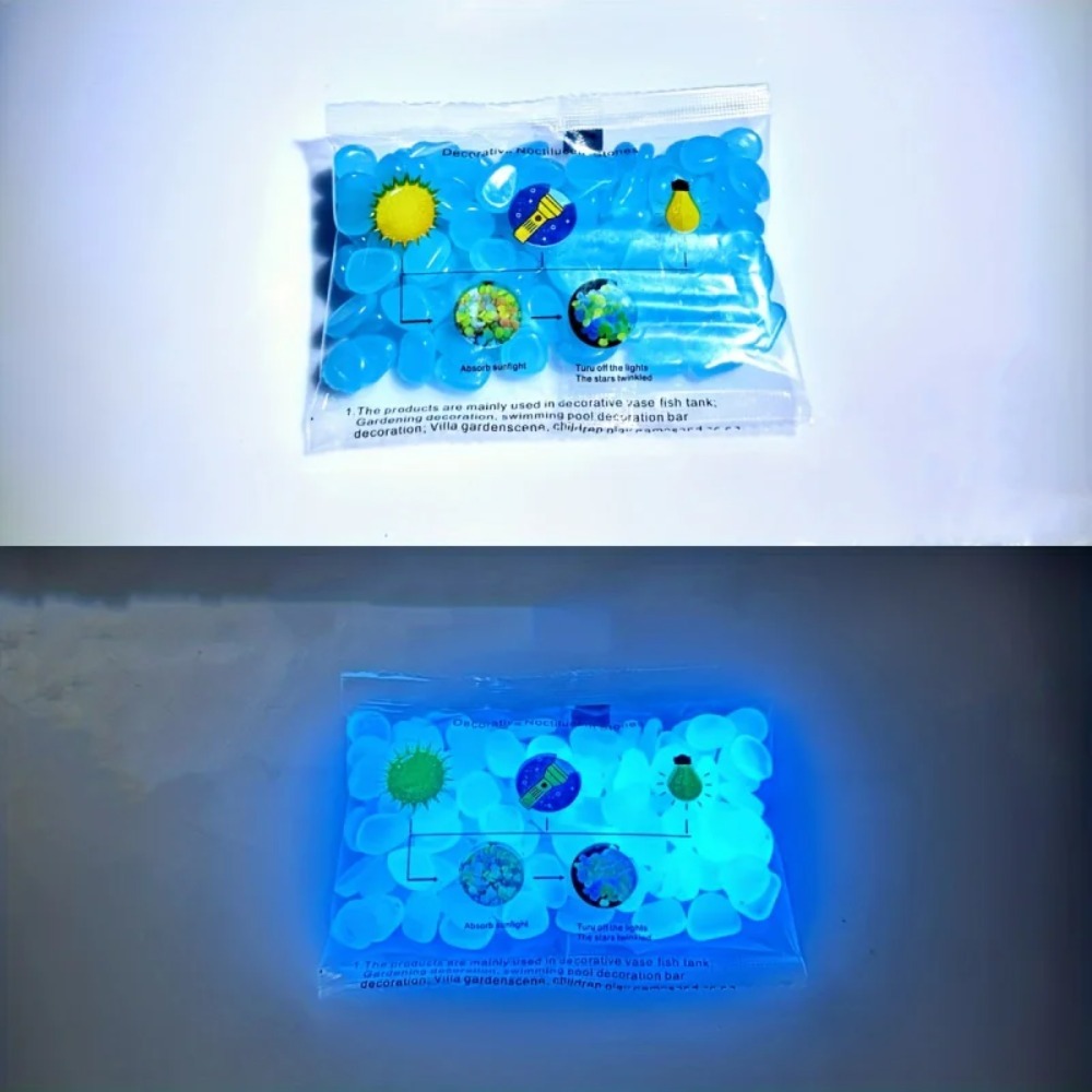 100pcs Glow In The Dark Pebble - đánh giá và giá Aquarium Planted Aquarium