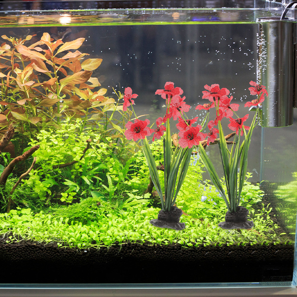 3Pcs Lifelike Aquarium Decor P - đánh giá và giá Planted Aquarium For Beginners